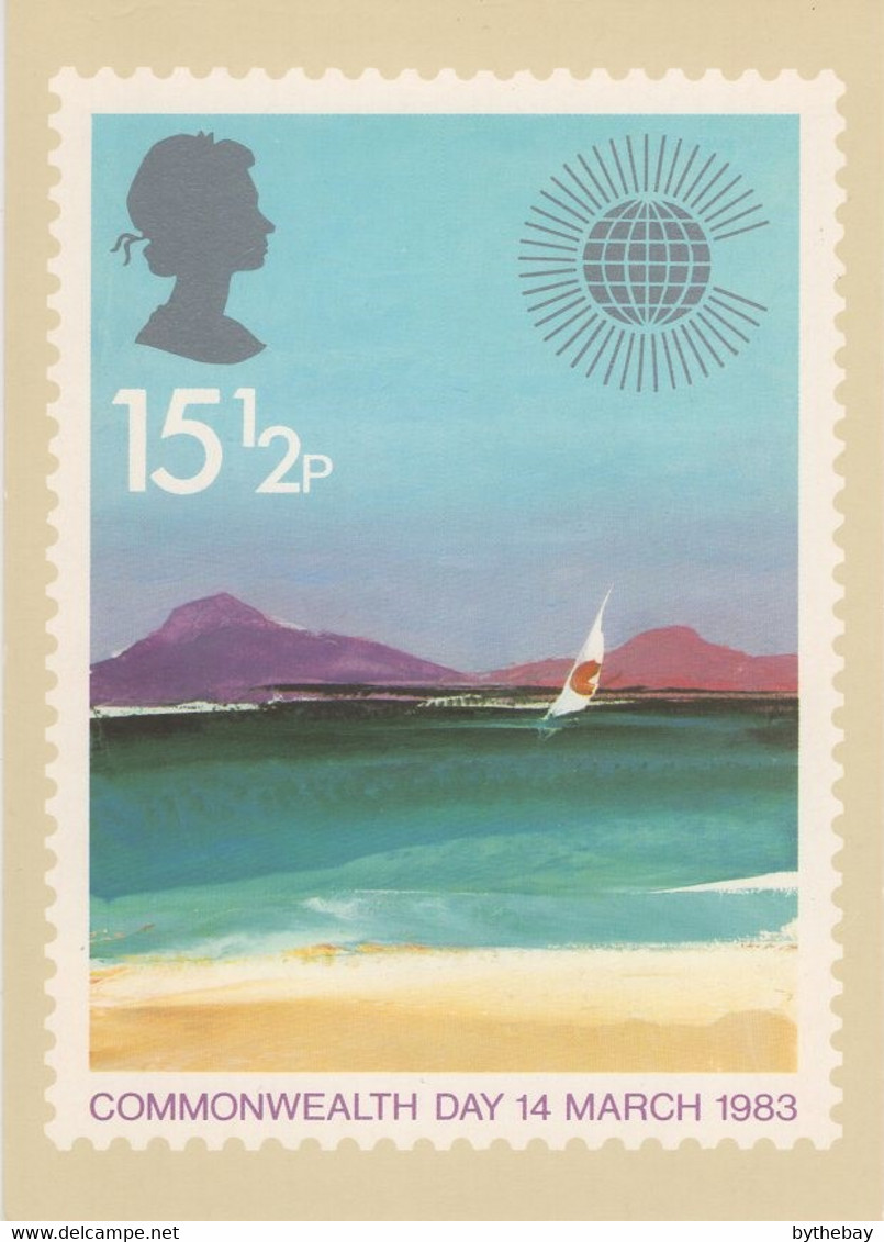 Great Britain 1983 PHQ Card Sc 1015 15 1/2p Tropical Island Commonwealth Day - PHQ Cards