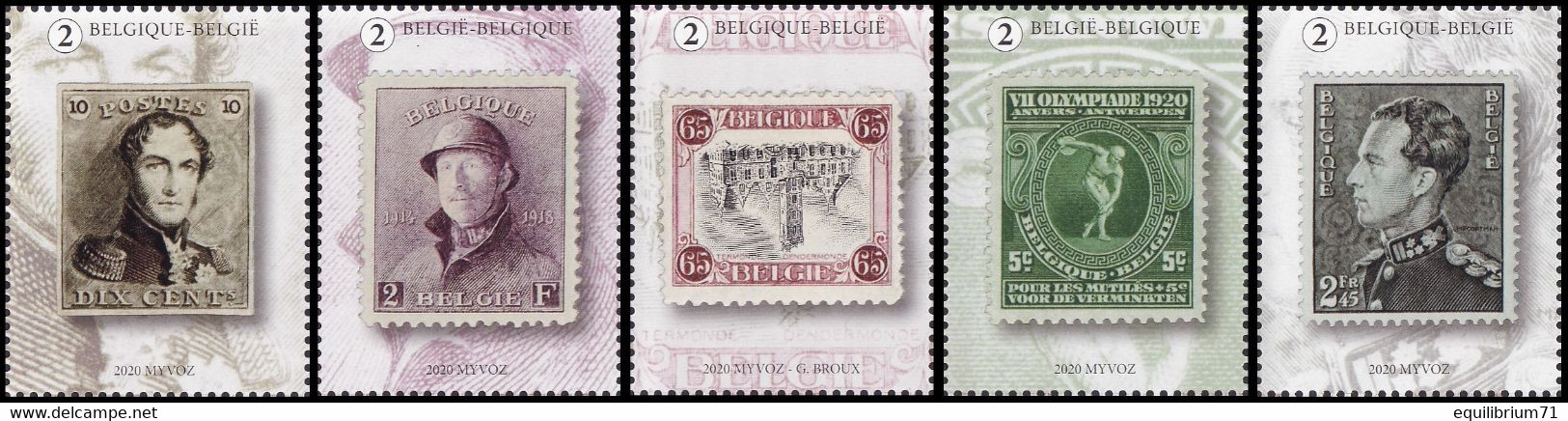 4902/4906**(BL285) - Timbres Iconiques / Iconische Postzegels / Ikonische Briefmarken / Iconic Stamps - Zomer 1920: Antwerpen