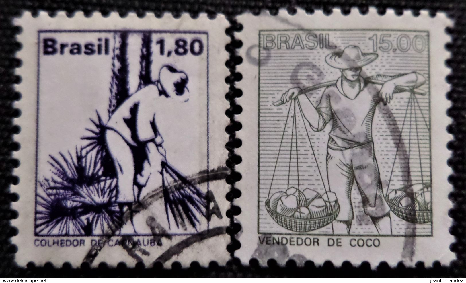 Timbre Du Brésil 1978 Occupations  Stampworld N° 1664 Et 1665 - Oblitérés