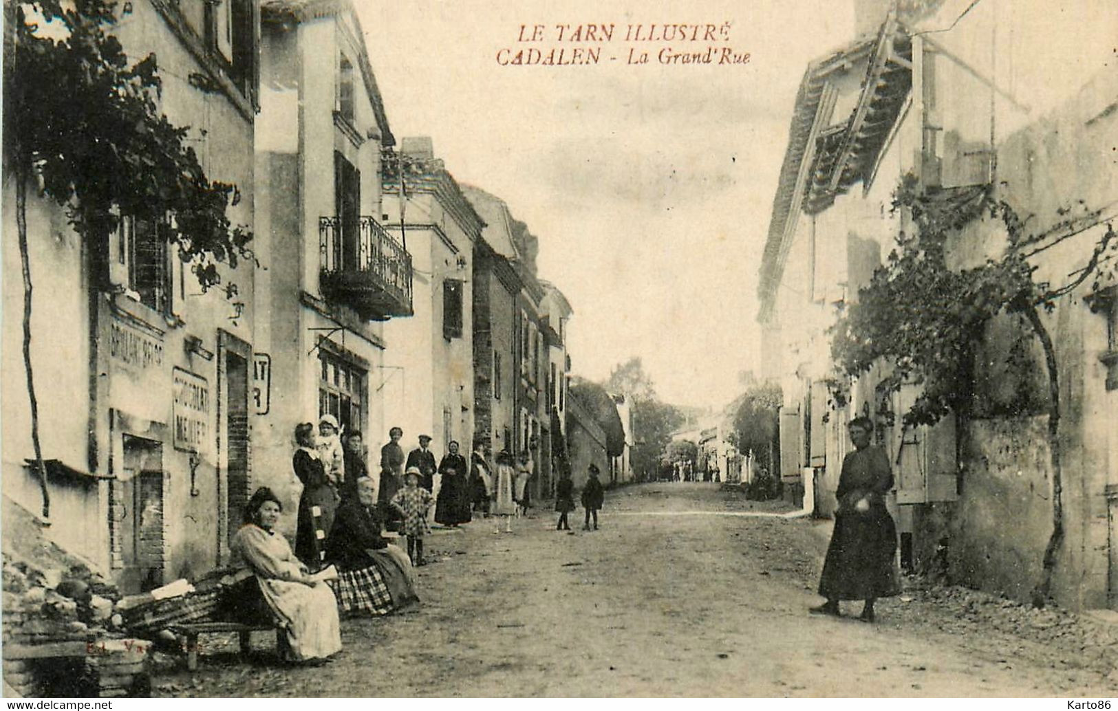 Cadalen * La Grand Rue * Villageois * Commerces Magasins - Cadalen