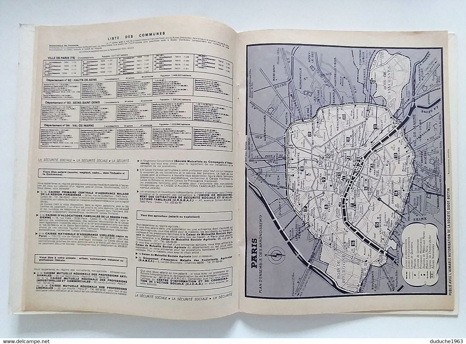 Calendrier La Poste - Almanach PTT 1980 - Paris