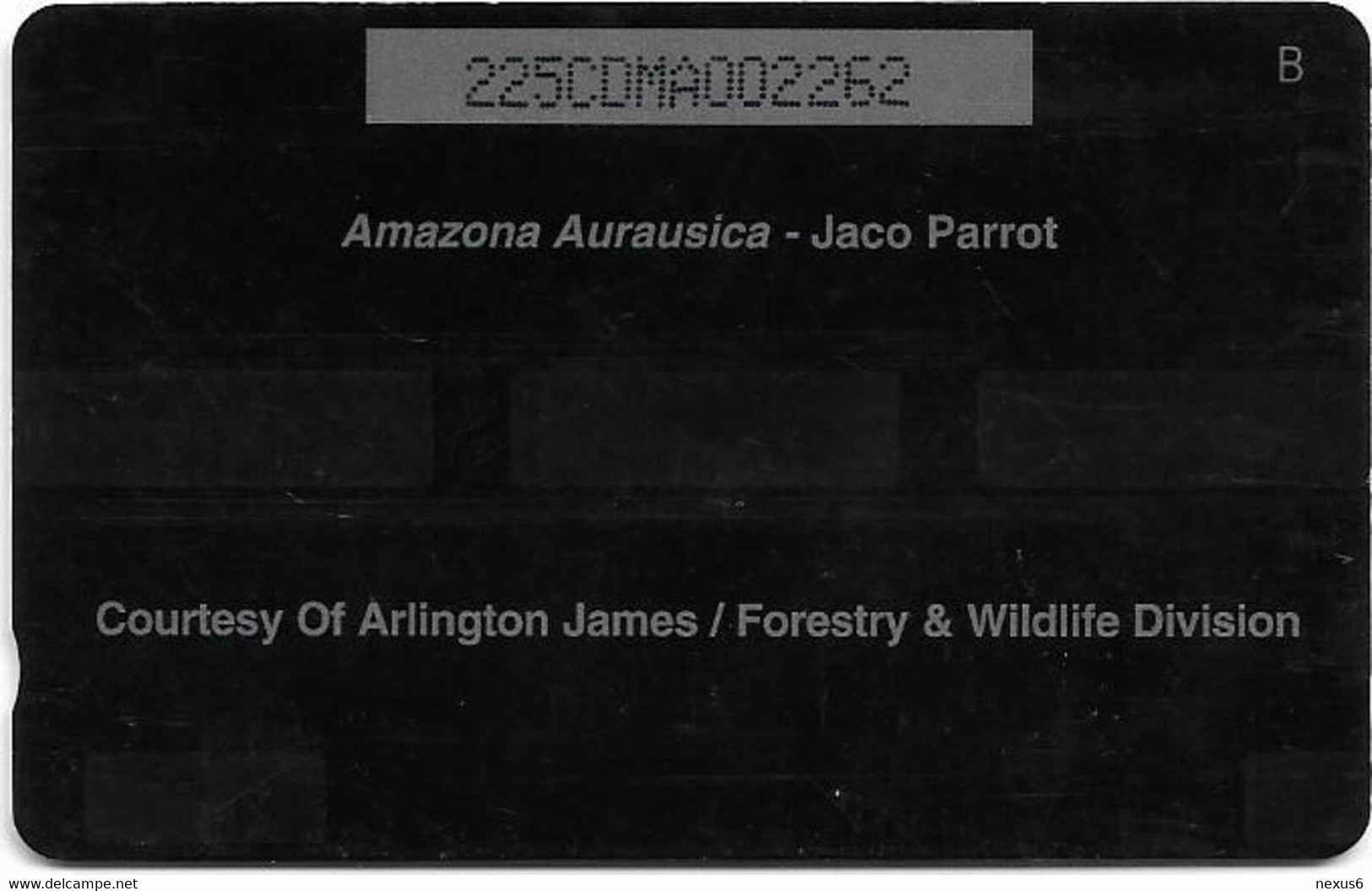 Dominica - C&W (GPT) - Jaco Parrot - 225CDMA - 1998, 20.000ex, Used - Dominica