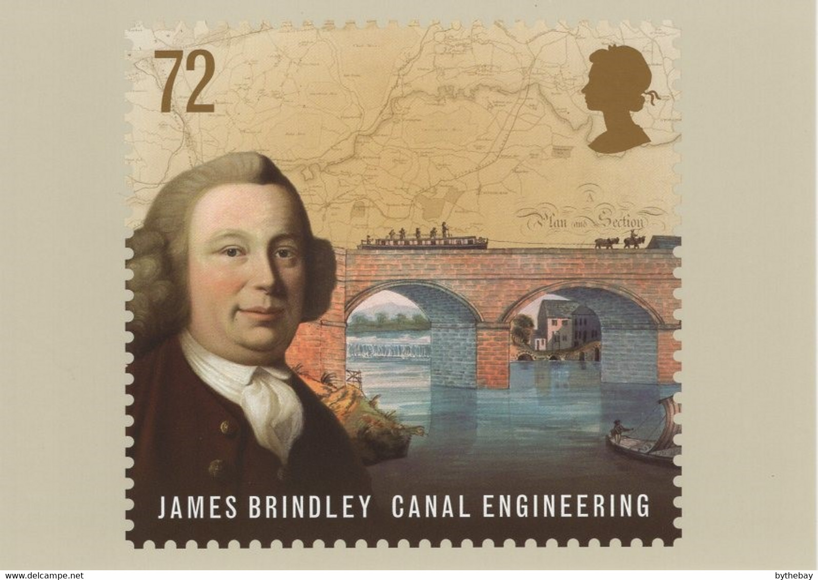 Great Britain 2009 PHQ Card Sc 2651 72p James Brindley Canal Engineering - Cartes PHQ