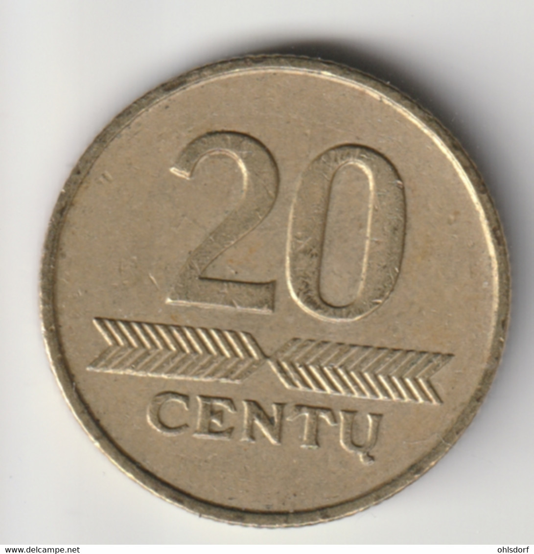 LIETUVA 2007: 20 Centu, KM 107 - Lithuania