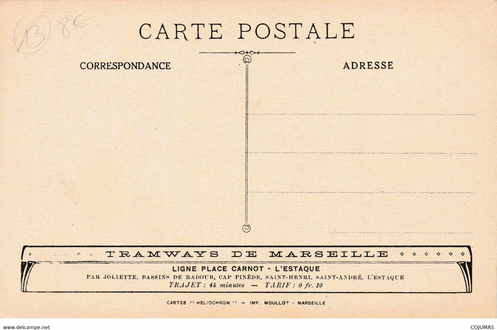 13 - MARSEILLE - S00862 - L'Estaque - Vue Générale - Carte Pub - Tramways De Marseille - L1 - L'Estaque