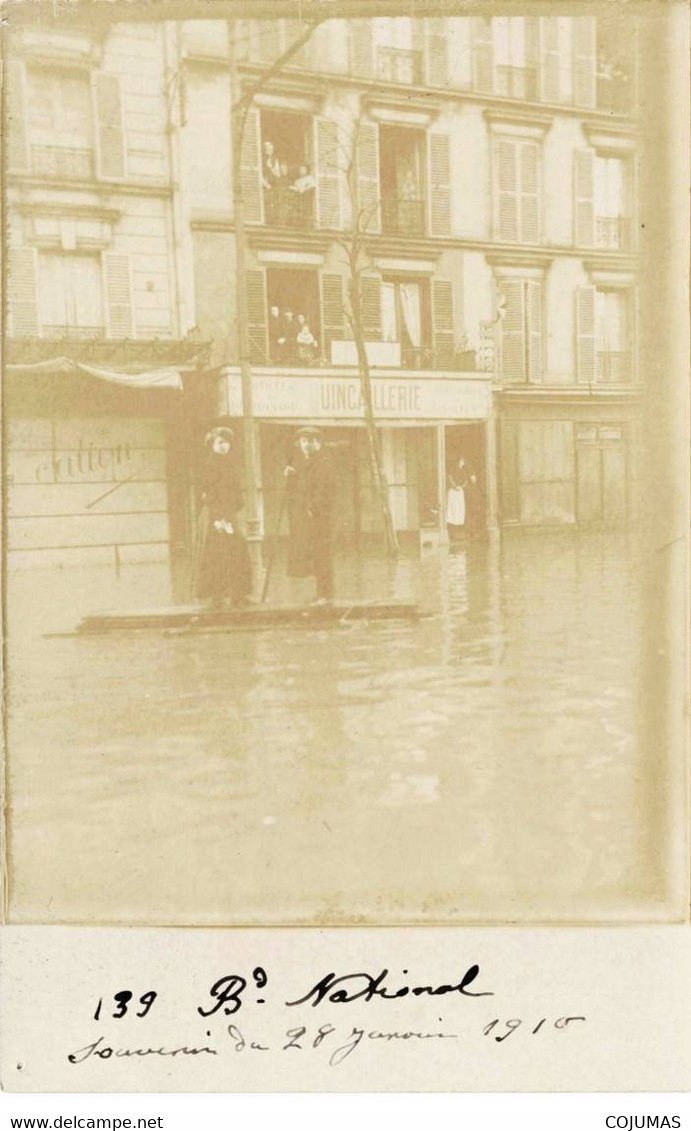 75002 - PARIS - S02511 - Boulevard National - Souvenir Du 28 Janvier 1910 - Carte Photo - L2 - Zonder Classificatie
