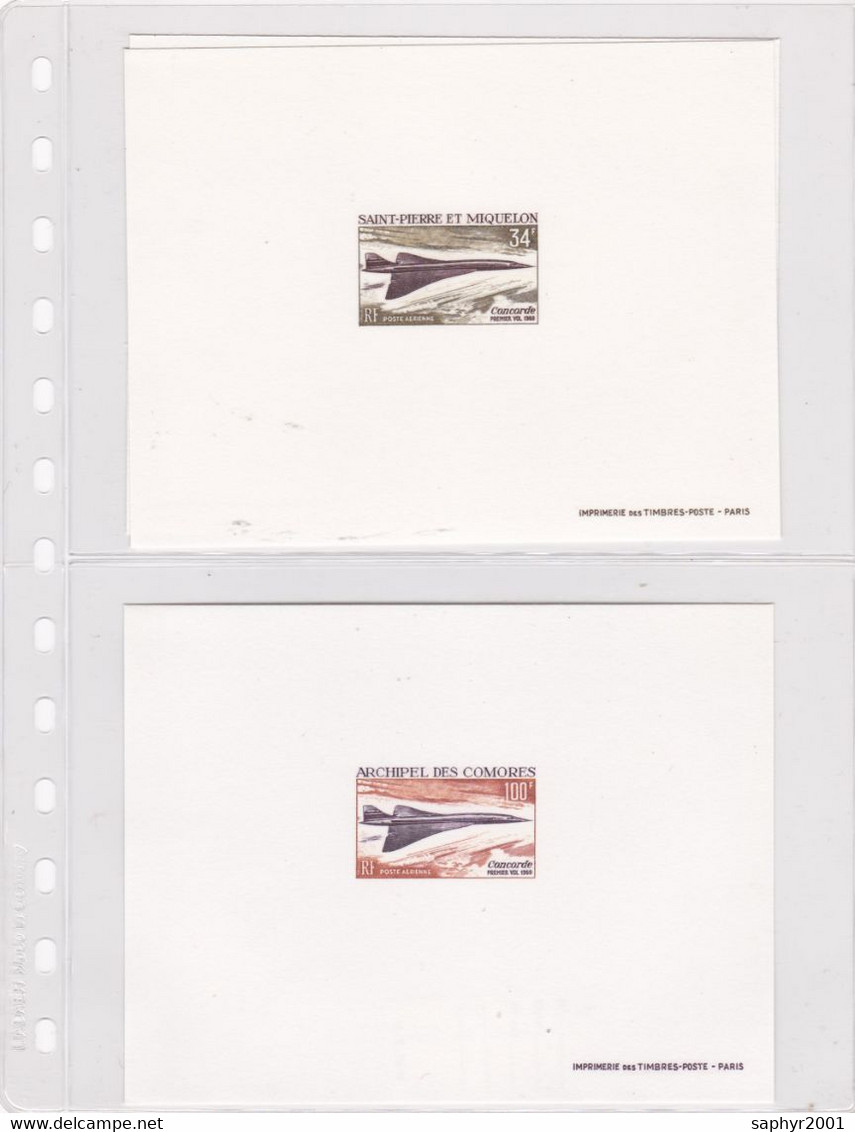SERIE 7 EPREUVES DE LUXE CONCORDE - 1969 Avion Supersonique Concorde