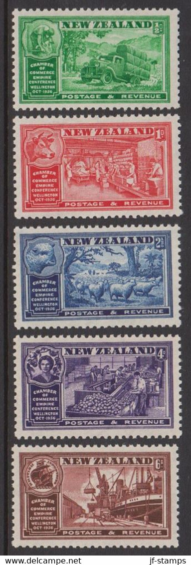 1936. New Zealand. CHAMBER OF COMMERCE. Complete Set  Never Hinged. (MICHEL 226-230) - JF527123 - Briefe U. Dokumente