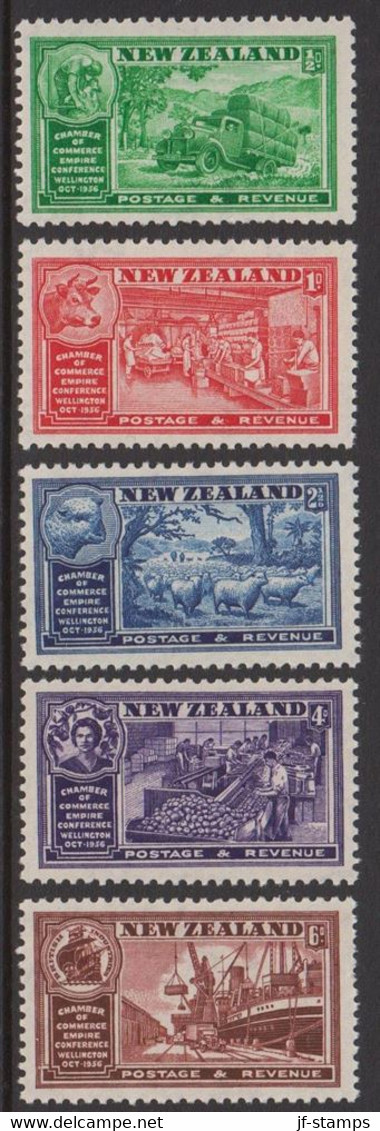 1936. New Zealand. CHAMBER OF COMMERCE. Complete Set  Never Hinged. (MICHEL 226-230) - JF527126 - Briefe U. Dokumente