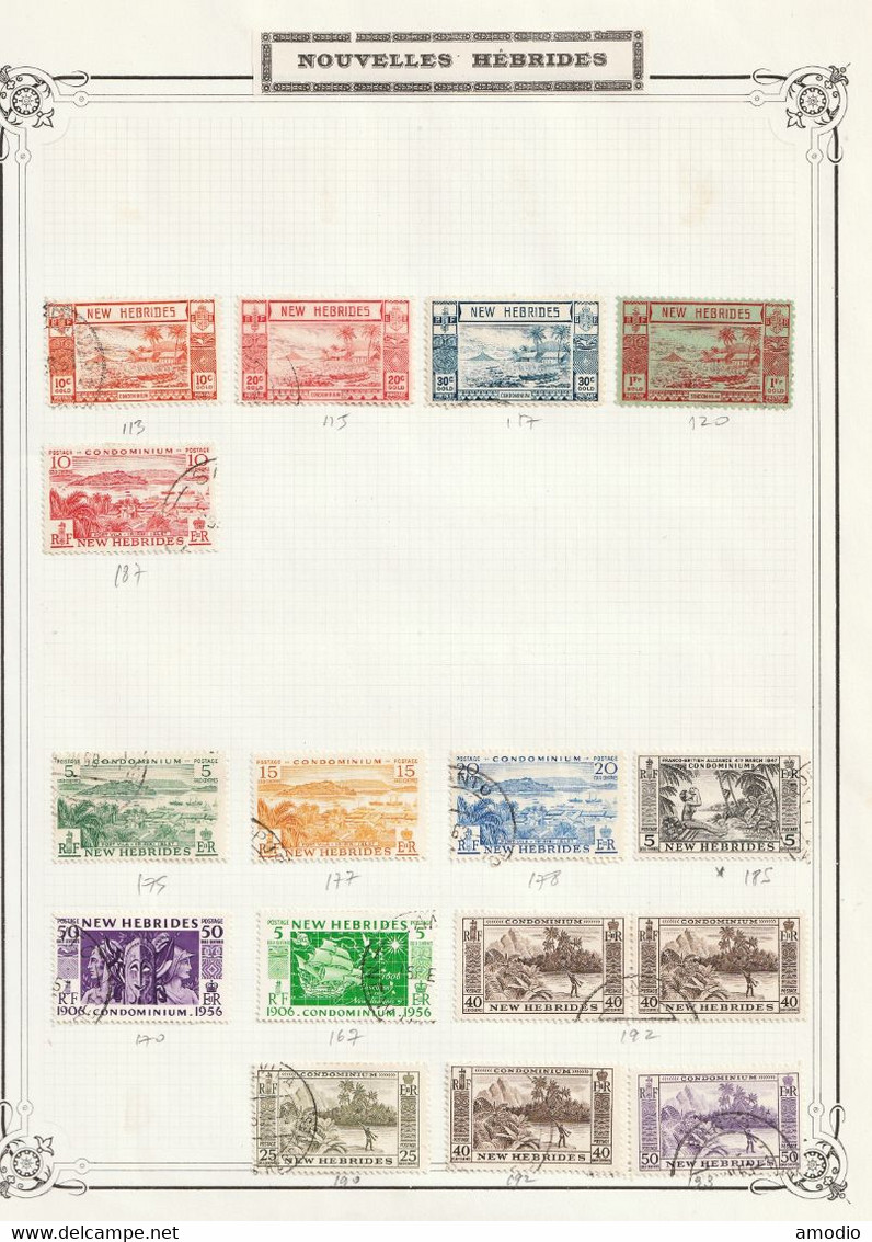Nouvelle Hébrides New Hebrides YT 113, 115, 117, 120, 167, 170, 175, 177/8, 185, 187, 190, 192/3 Oblit - Used Stamps