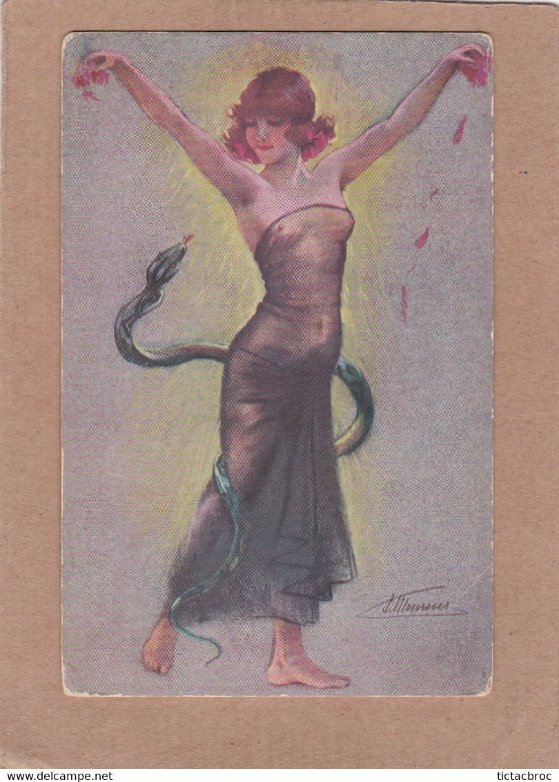 CPA S.Meunier La Femme Et Le Serpent N° 5 érotisme - Meunier, S.