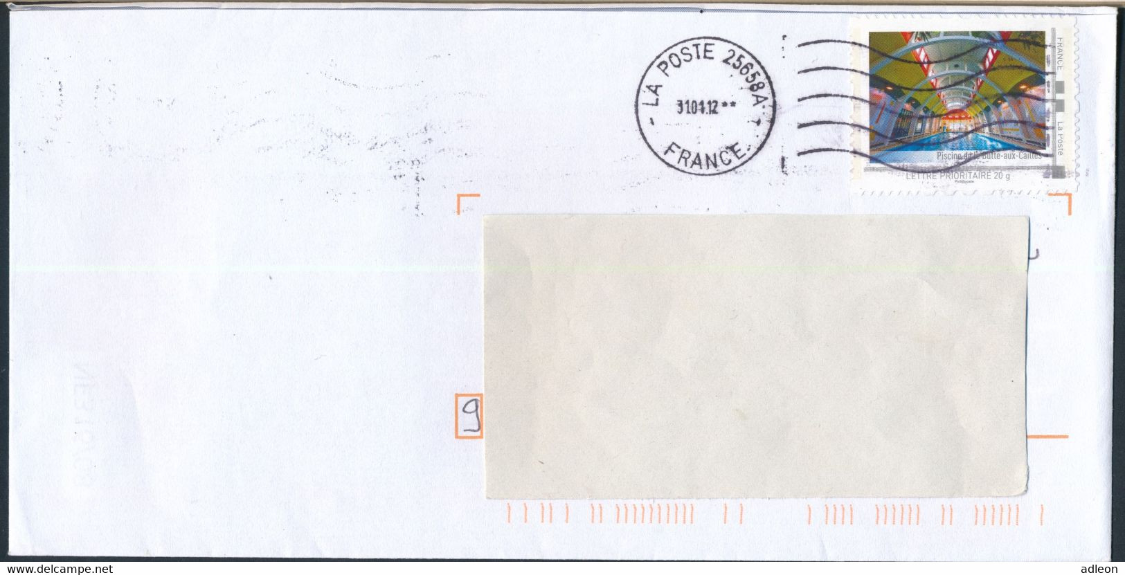 France-IDTimbres - Piscine De La Butte Aux Cailles - YT IDT 7 Sur Lettre Du 31-01-2012 - Cartas & Documentos