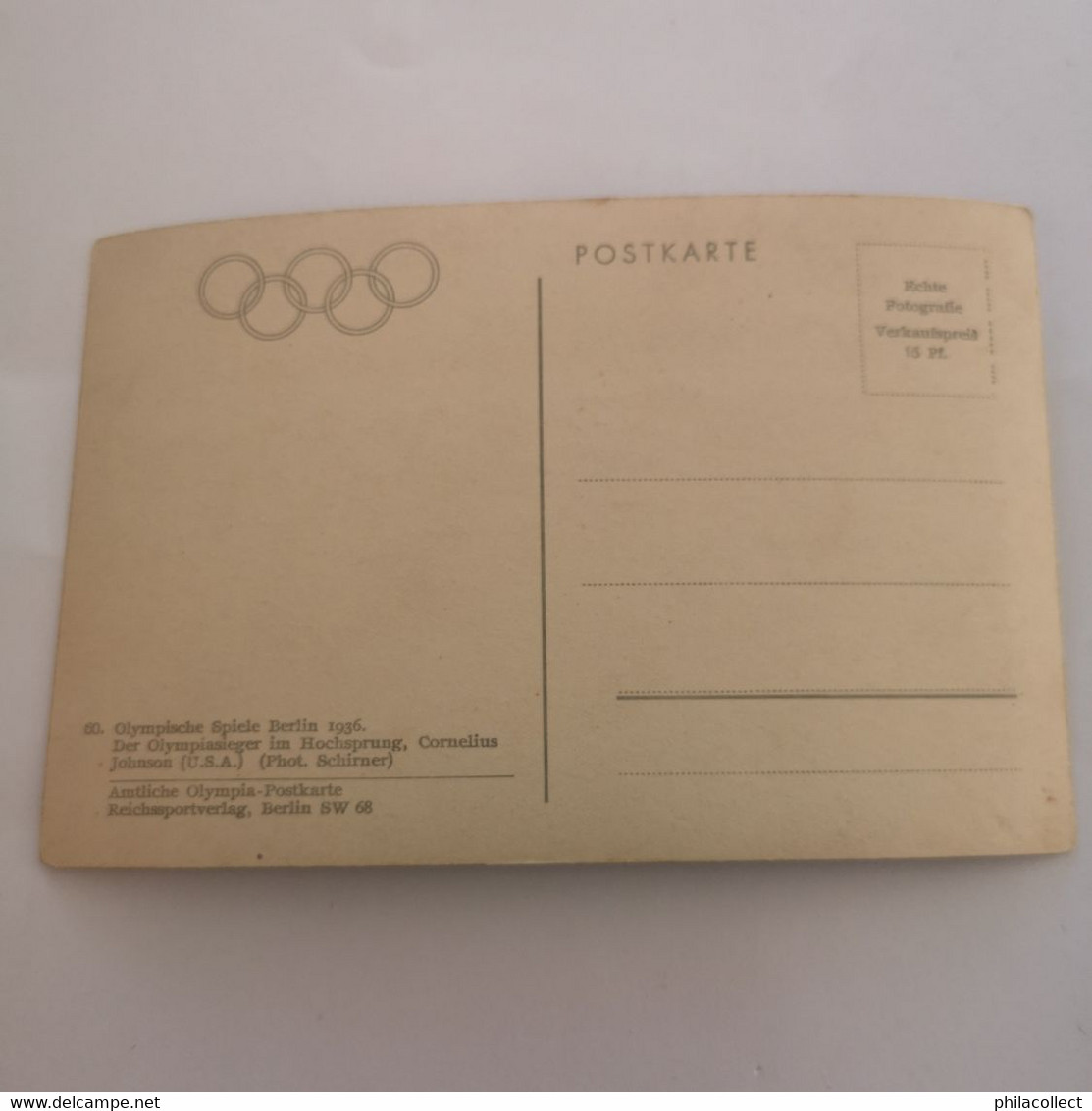 Olympics - Jeux Olympiques 1936 Berlin  // Cornelius Johnson  19?? - Olympic Games