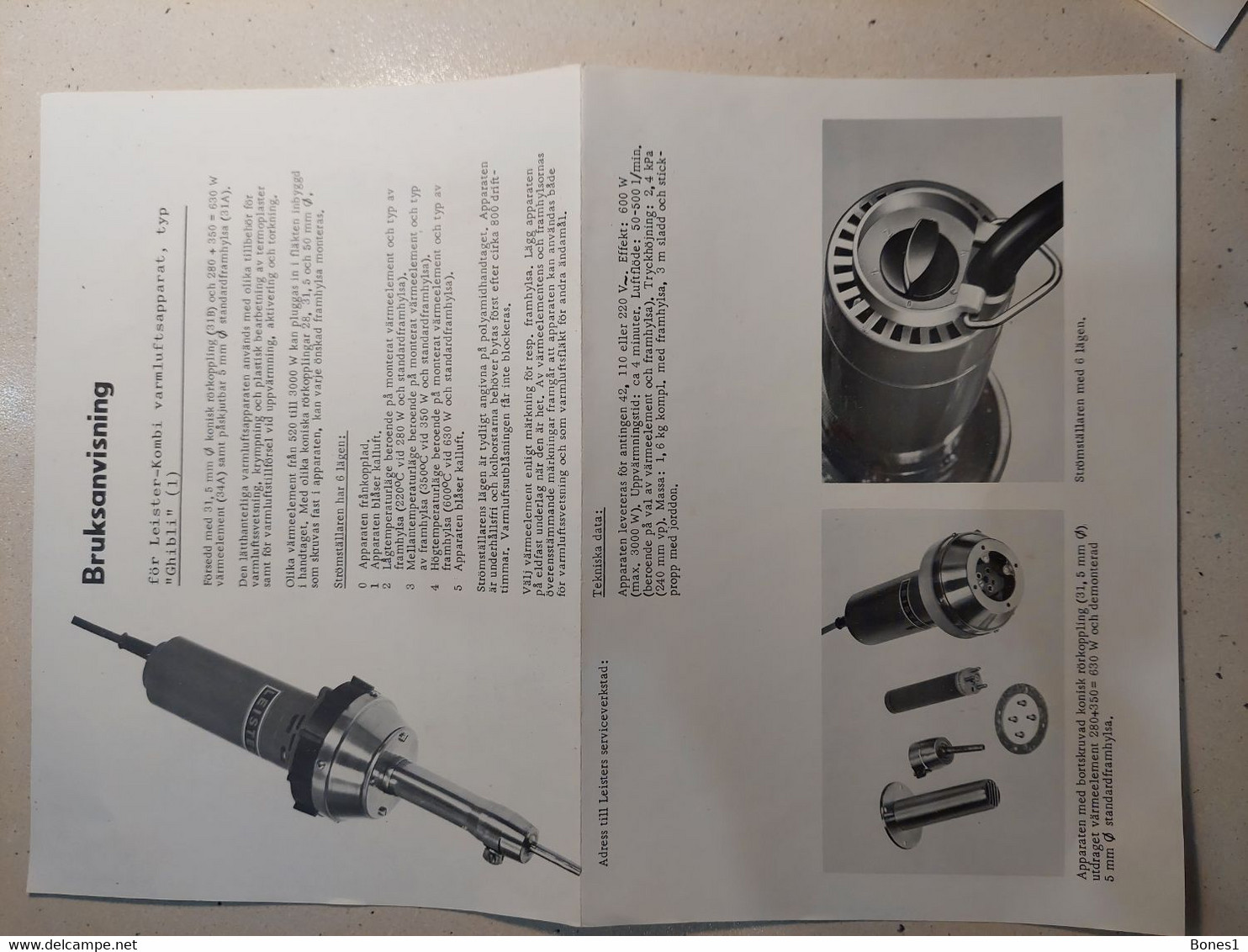 Tools technical plans 1978