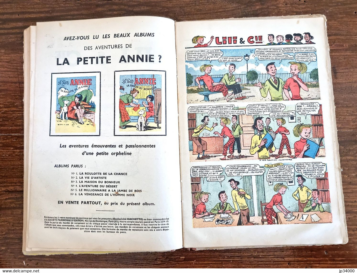 L'espiègle Lili. Album éditeur des n° 13, 14, 15 et 16. SPE fin des années 50 (éditions originales)