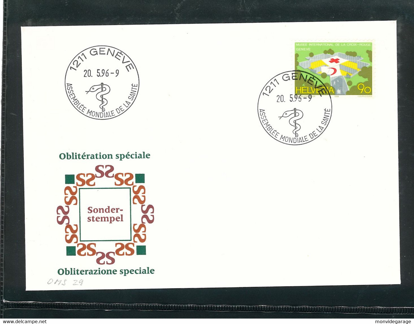 Assemblée Mondiale De La Santé - Oblitération Spéciale - 20 05 1996 - Premier Jour - Genève - OMS - 48/1 - WHO