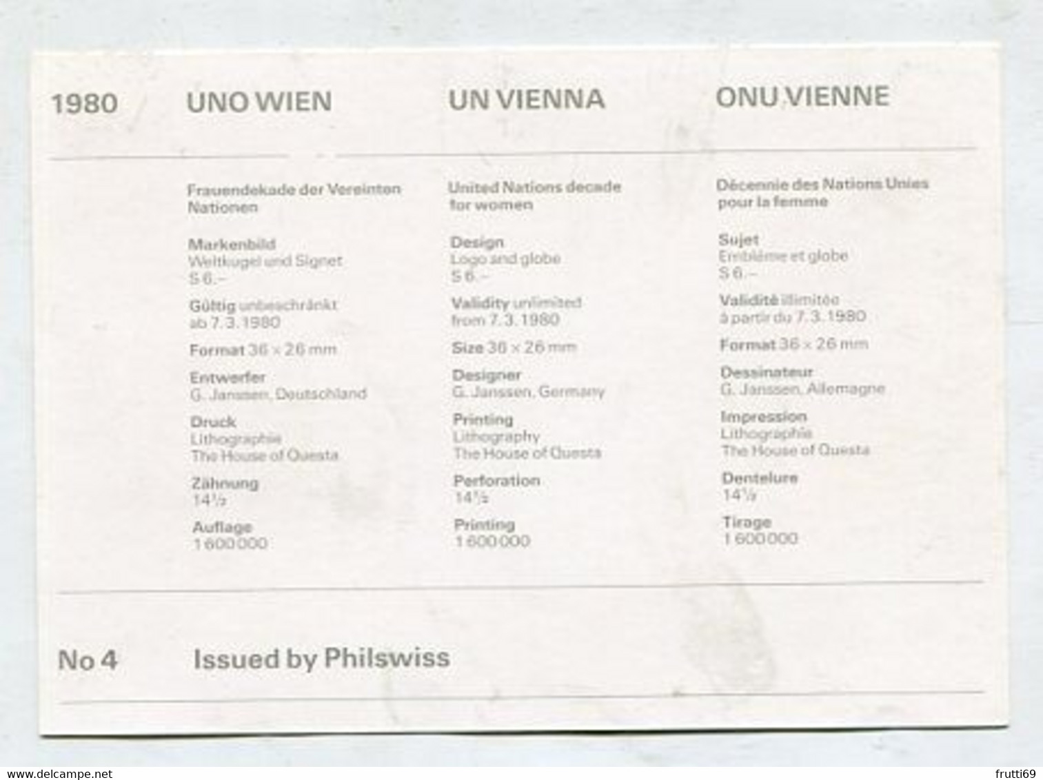 MC 099106 UNO VIENNA - Wien - Frauendekade Der Vereinten Nationen - 1980 - Maximum Cards