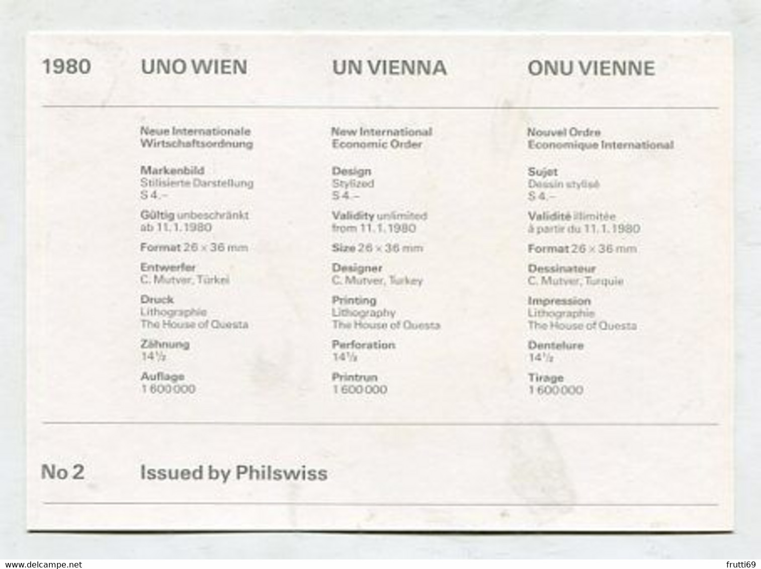 MC 099108 UNO VIENNA - Wien - Neue Internationale Wirtschaftsordnung - 1980 - Maximumkaarten