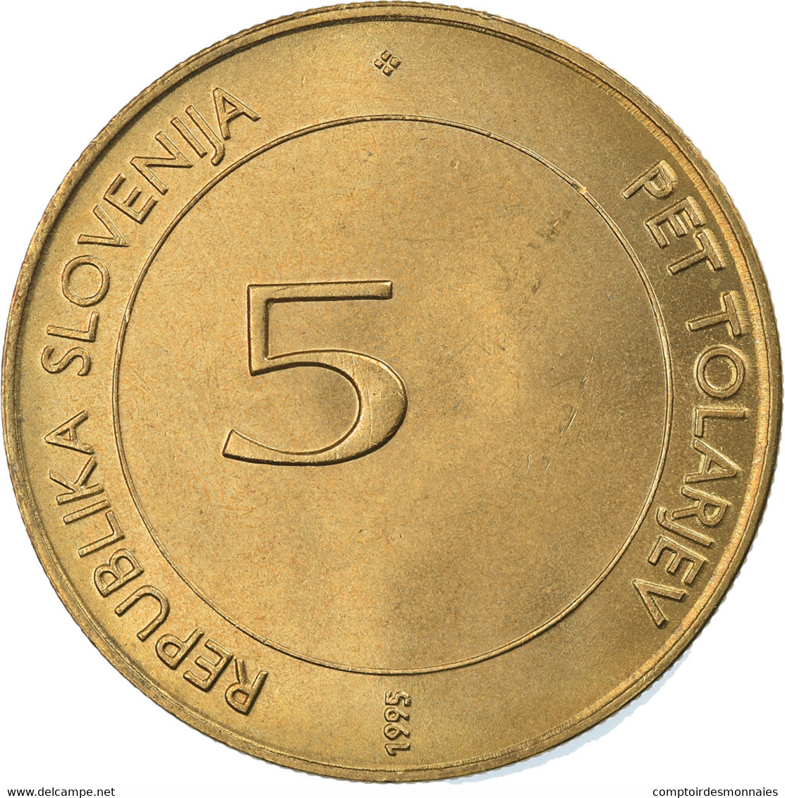 Monnaie, Slovénie, 5 Tolarjev, 1995, FDC, Nickel-brass, KM:21 - Eslovenia