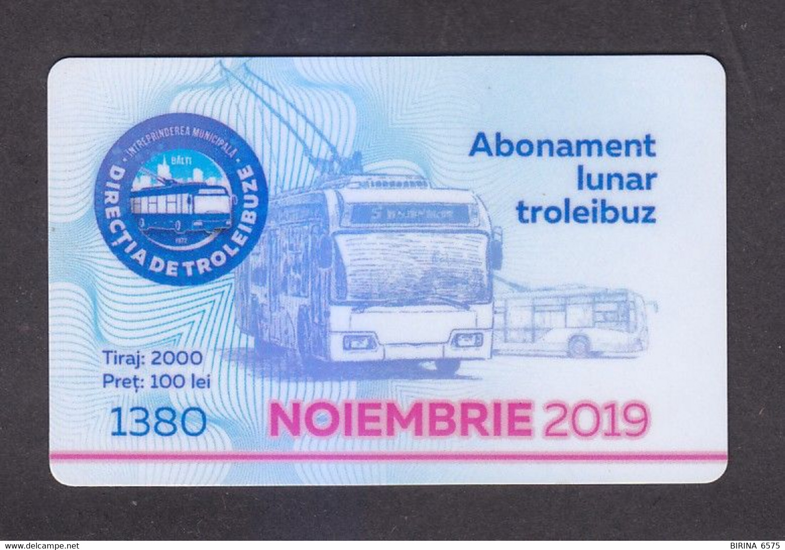 TRANSPORT CARD OF MOLDOVA. - 1-20 - Moldawien (Moldau)