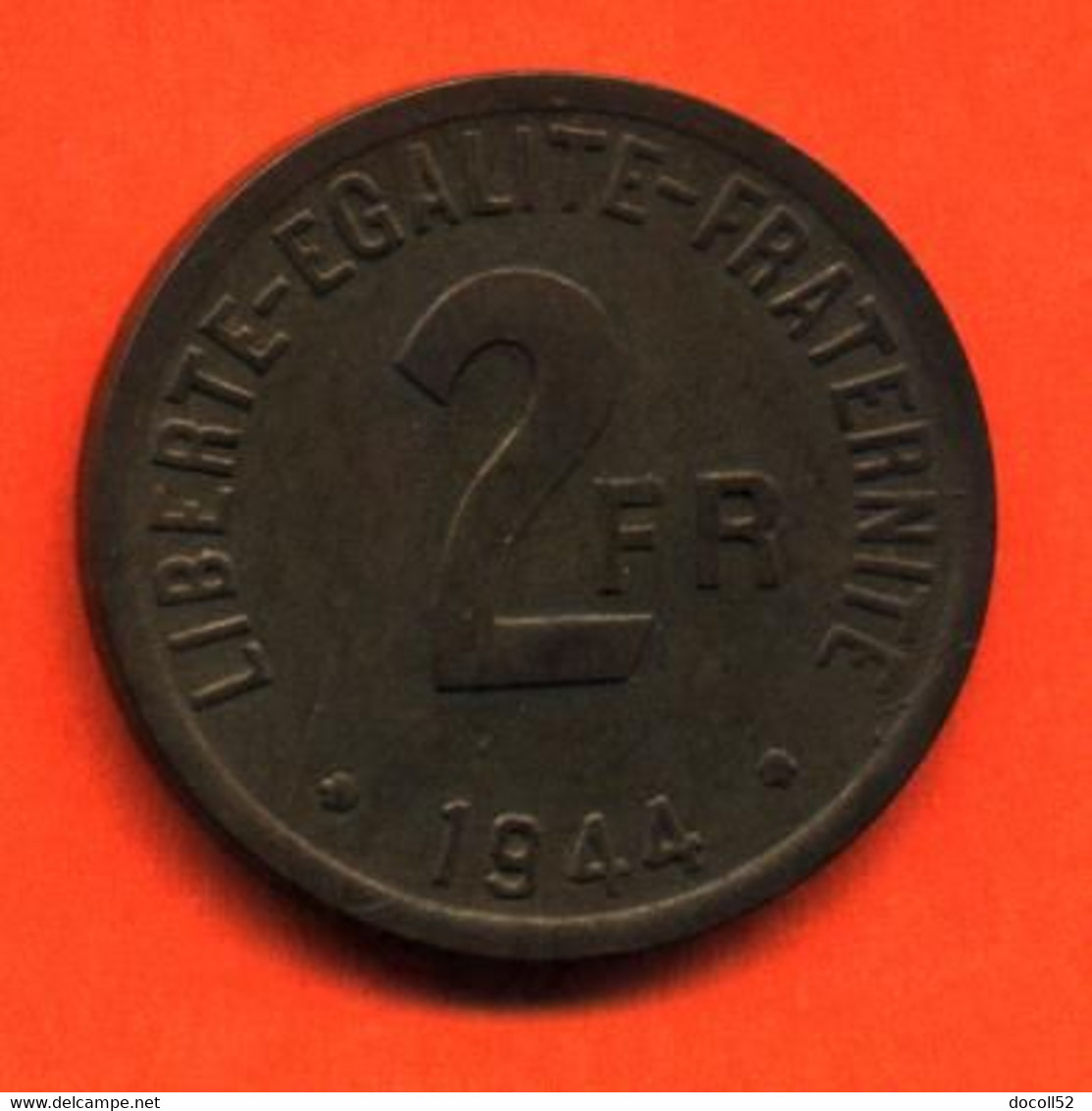 MONNAIE DE 2 FRANCS 1944 FRANCE LIBRE " PHILADELPHIE " QUALITE TTB+/SUP - VOIR 2 SCANS - 2 Francs