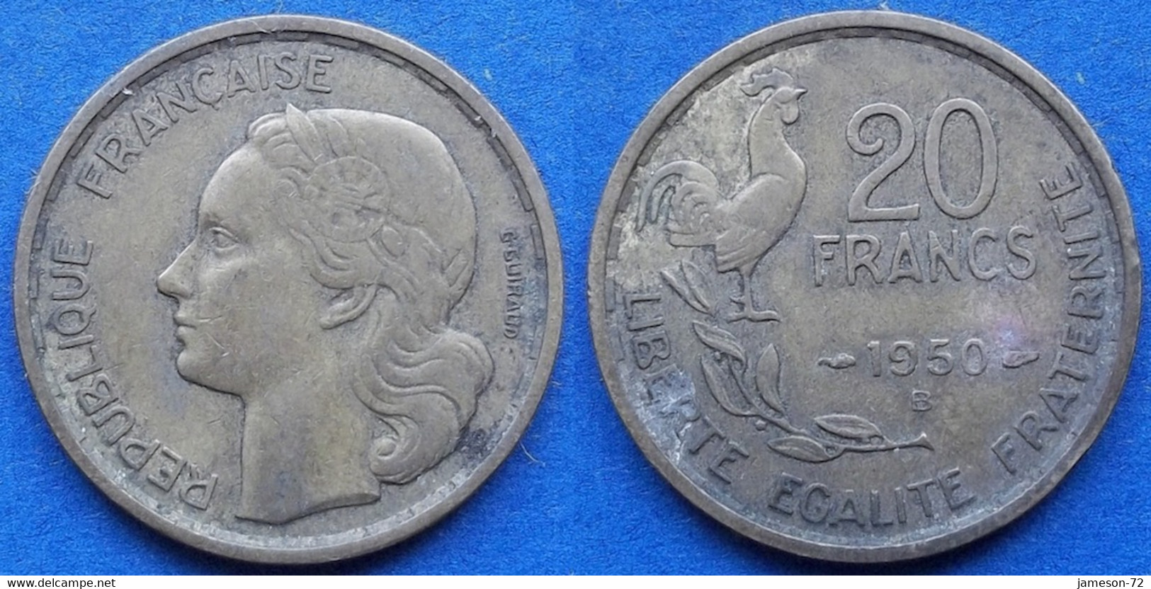 FRANCE - 20 Francs 1950 B KM# 917.2 Fourth Republic (1947-1958) - Edelweiss Coins - 20 Francs