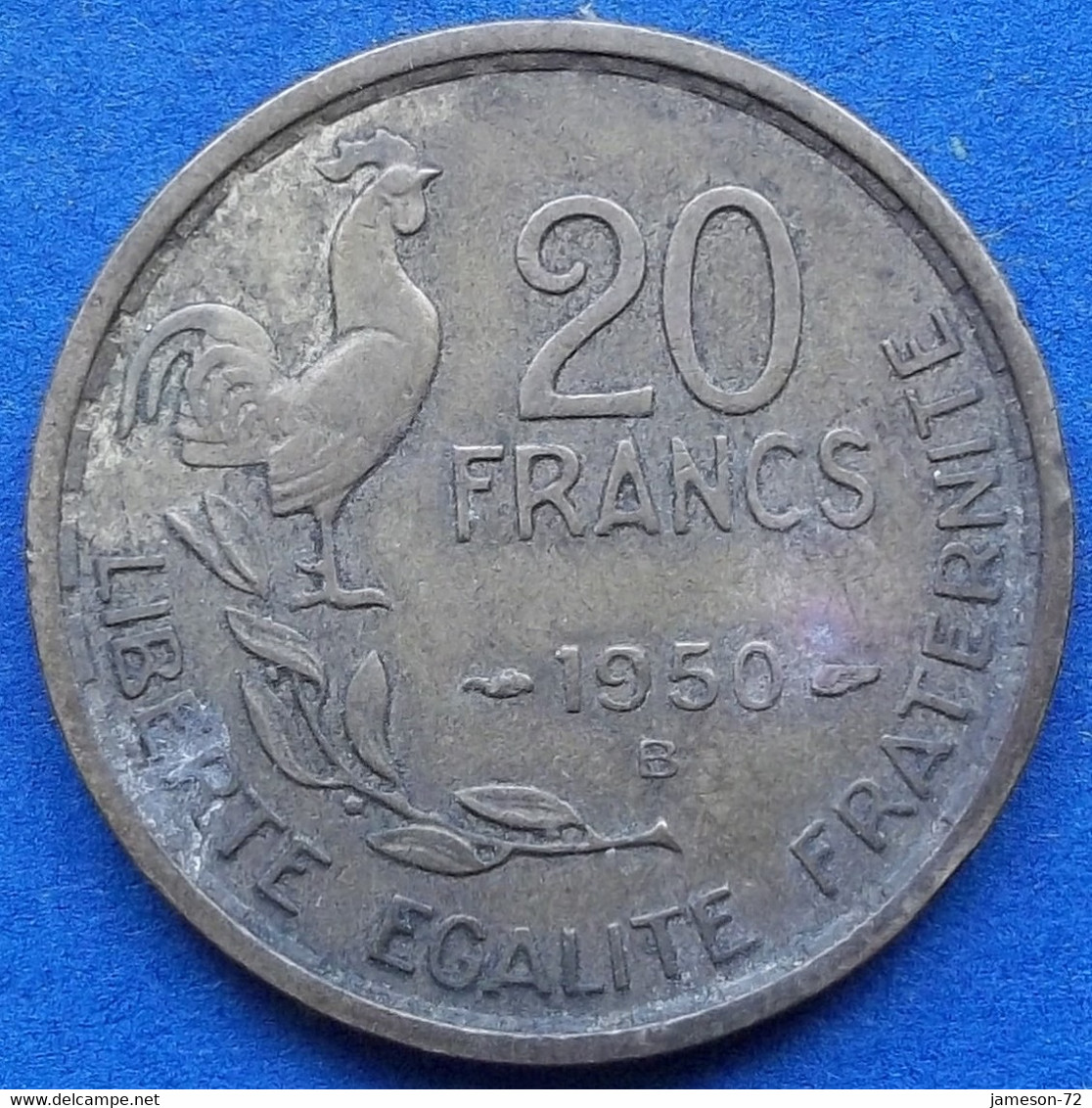 FRANCE - 20 Francs 1950 B KM# 917.2 Fourth Republic (1947-1958) - Edelweiss Coins - 20 Francs