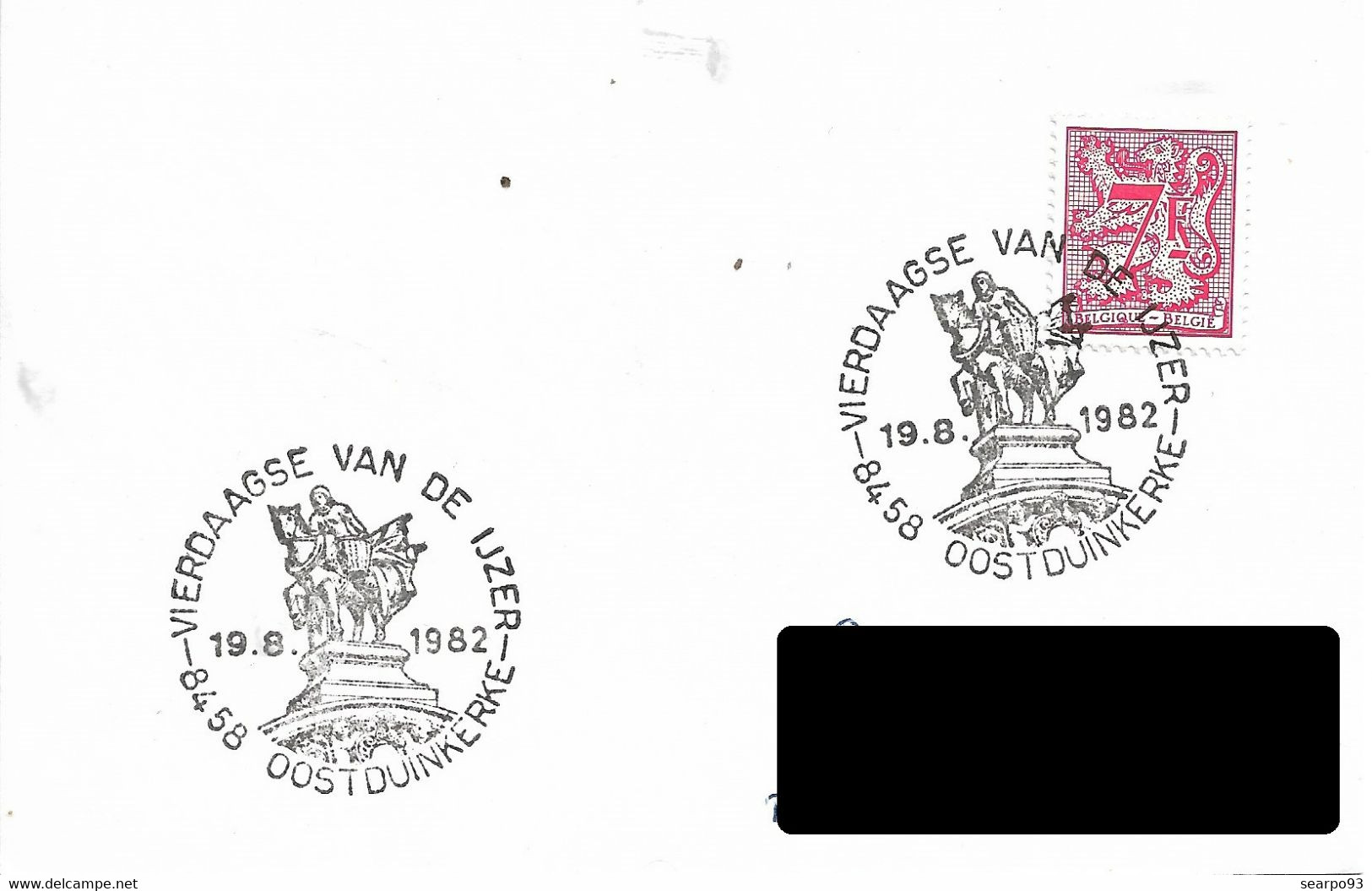 BELGIUM. POSTMARK. OOSTDUINKERKE. 1982 - Other & Unclassified