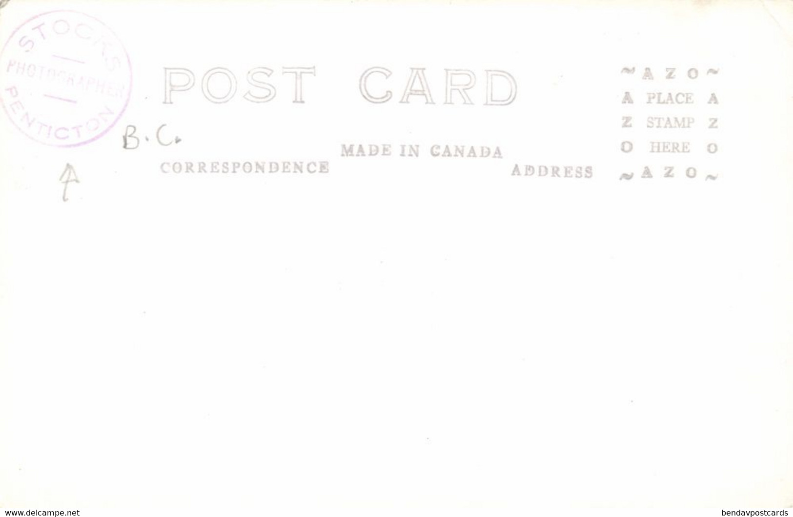 Canada, PENTICTON, B.C., Post Office (1940s) Stocks RPPC Postcard - Penticton