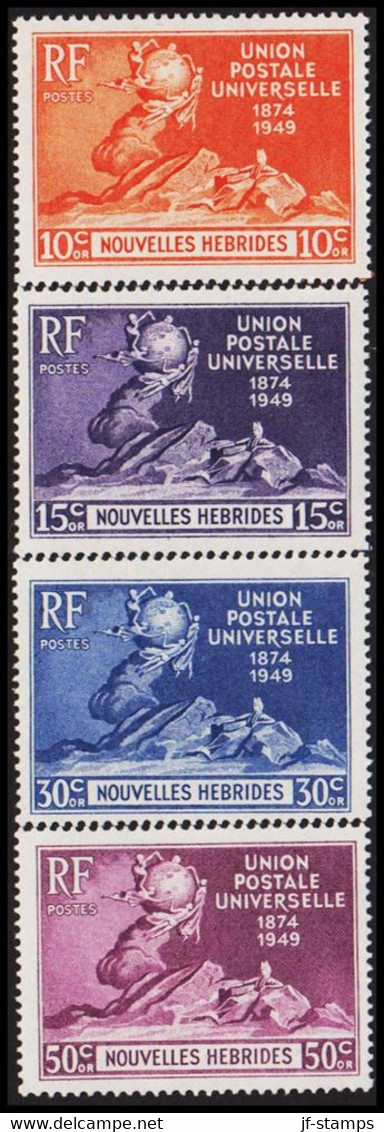 1949. Nouvelles Hebrides.  French Issue.  UPU Complete Set With 4 Stamps. Never Hinged.  (Michel 137-140) - JF527089 - Neufs