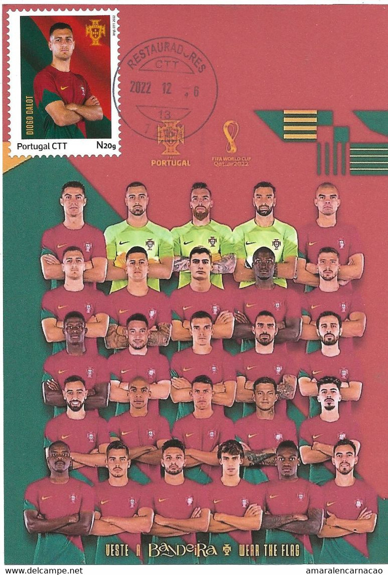 CARTE MAXIMUM- CARTOLINA MAXIMA- MAXIMUM CARD- MAXIMUM KARTE - PORTUGAL - FOOTBALL - QATAR 2022 - DIOGO DALOT - 2022 – Qatar