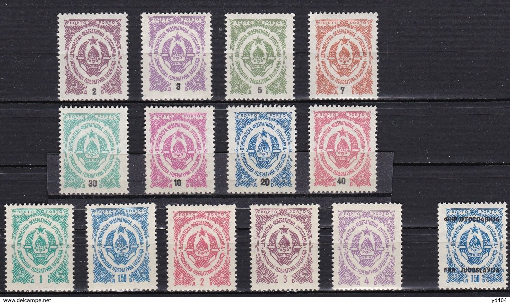 YU610 – YOUGOSLAVIA – POSTAGE DUE – 1945-50 – MLH LOT – SG # D489→637 CV 10,50 € - Airmail