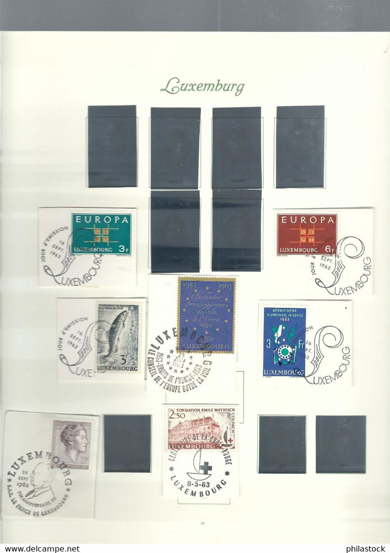 LUXEMBOURG petite collection trés propre des origines à 1985 */Obl. classiques à étudier