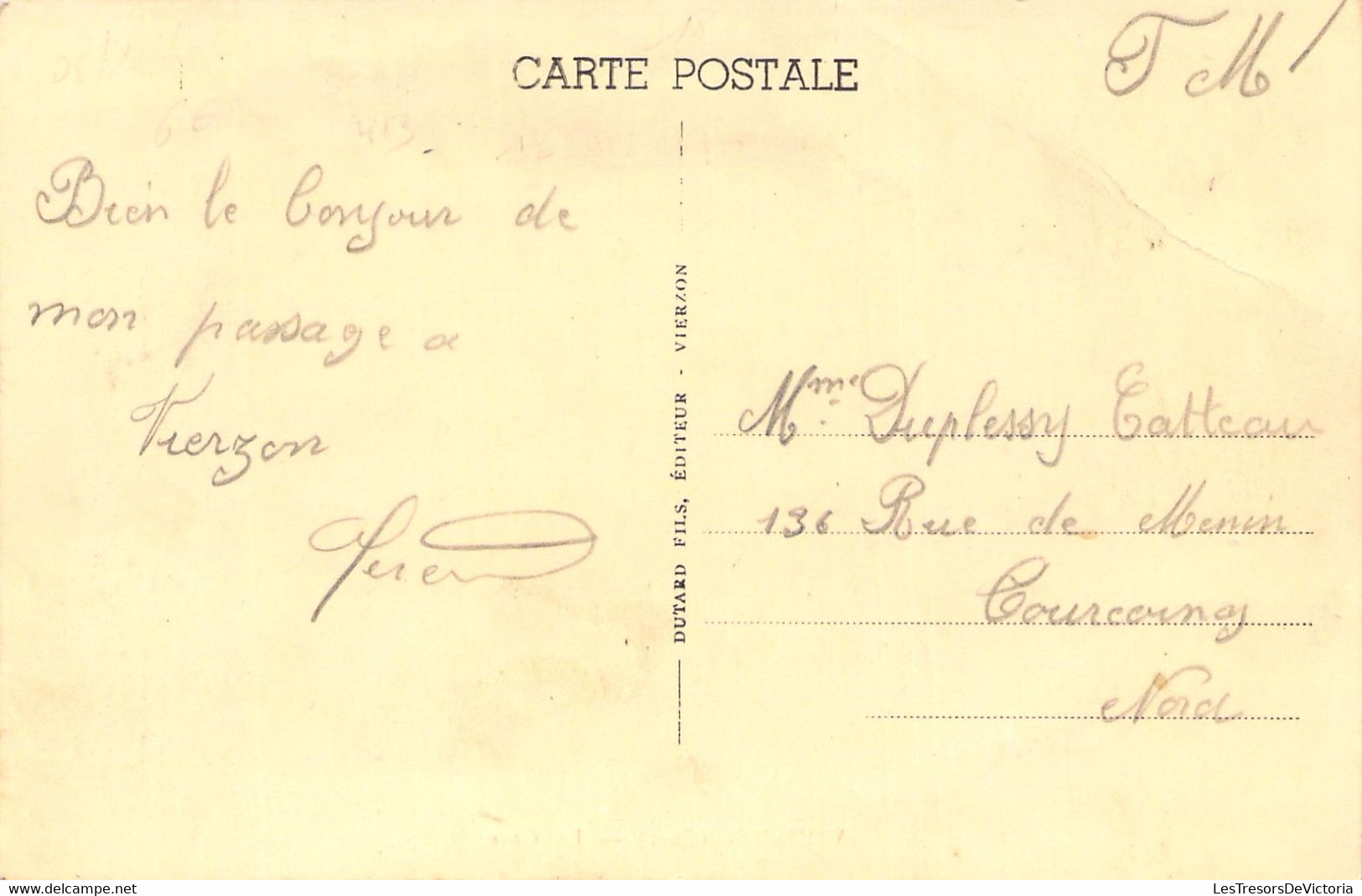 CPA - France - 18 - VIERZON - La Gare - Vieux Véhicules - Dutard Editeur - Vierzon