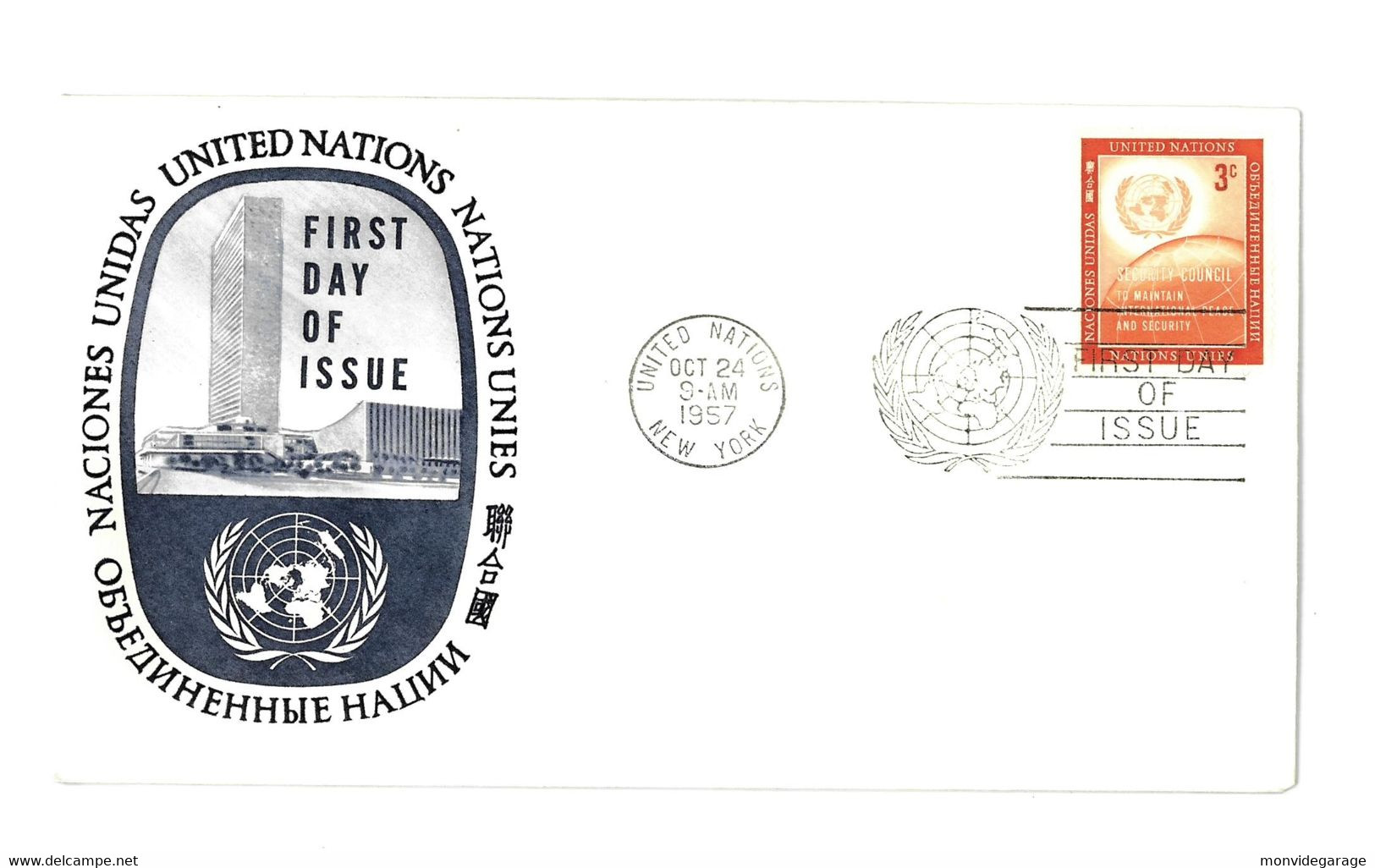 United Nations - First Day Of Issue - 1957 - New York 020 - Brieven En Documenten