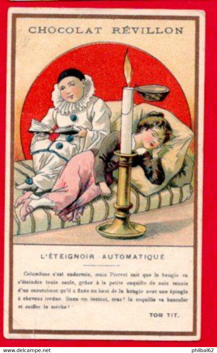 Chromo Chocolat Révillon. L'éteignoir Automatique. - Revillon