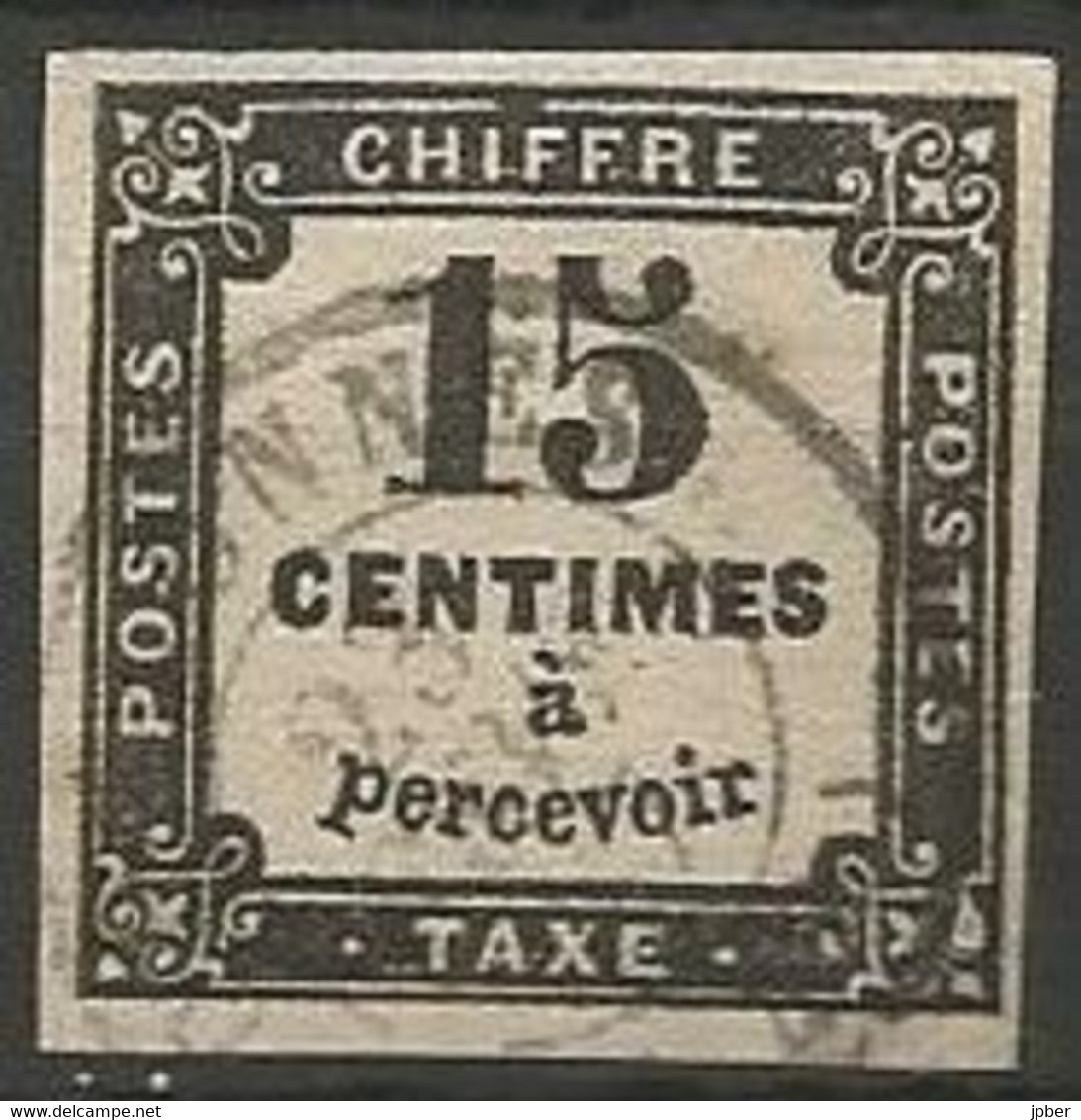 France - Timbres-Taxe - N° 3 Noir Typo - Obl. - 1859-1959 Usados