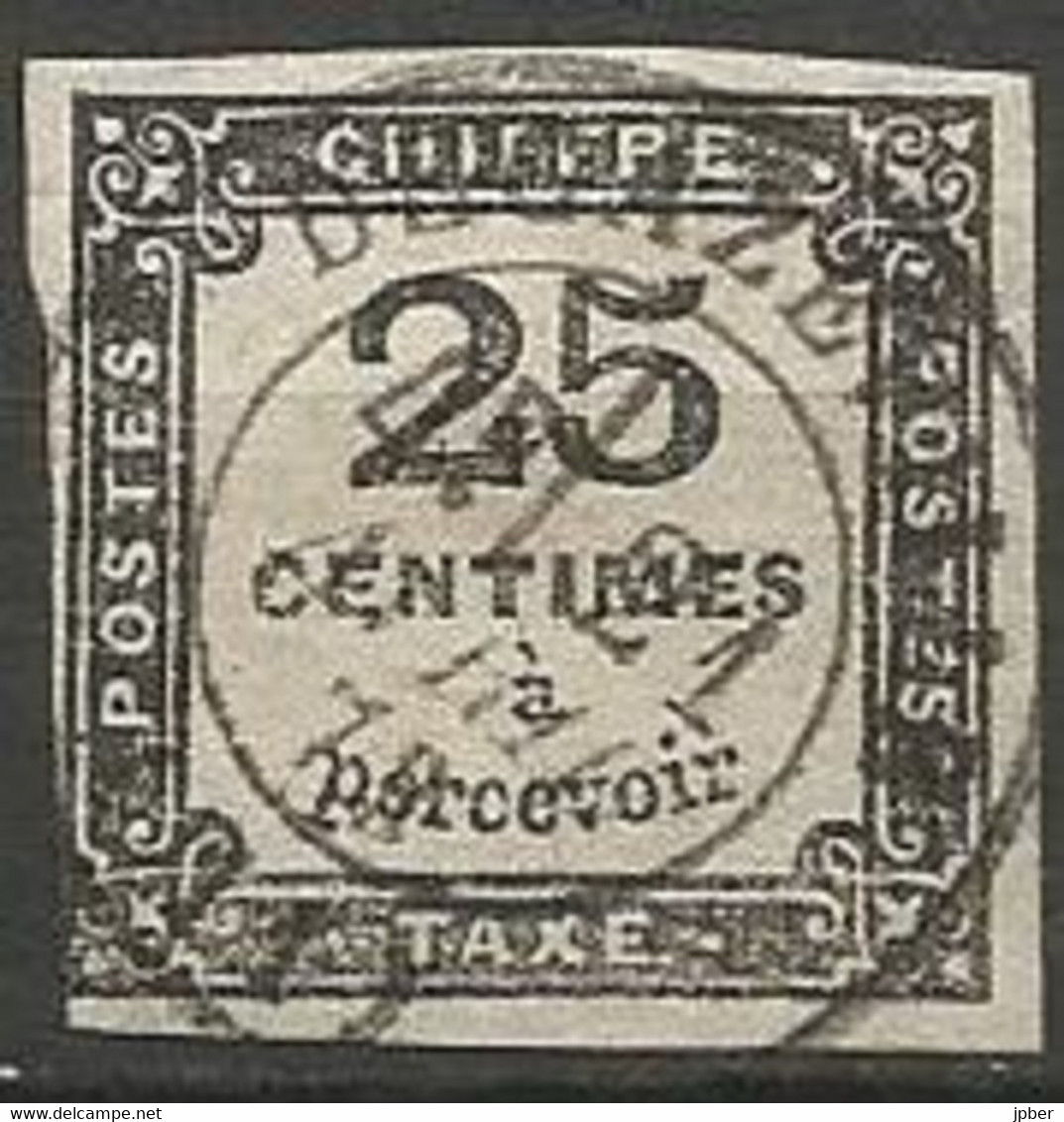 France - Timbres-Taxe - N° 5 25 C. Noir - Obl DECAZEVILLE (Aveyron) - 1859-1959 Usados