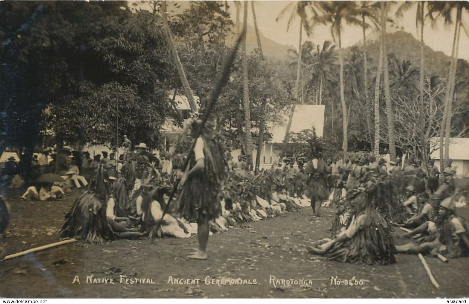 Real Photo Nativ Festival Ancient Ceremonials Rarotonga  Dance Fetichism - Cook