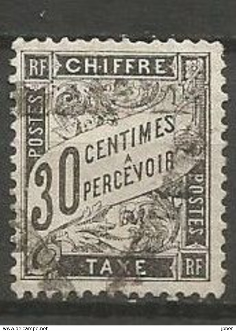 France - Timbres-Taxe - N° 18 - 30 C. Noir - Obl. - 1859-1959 Usados