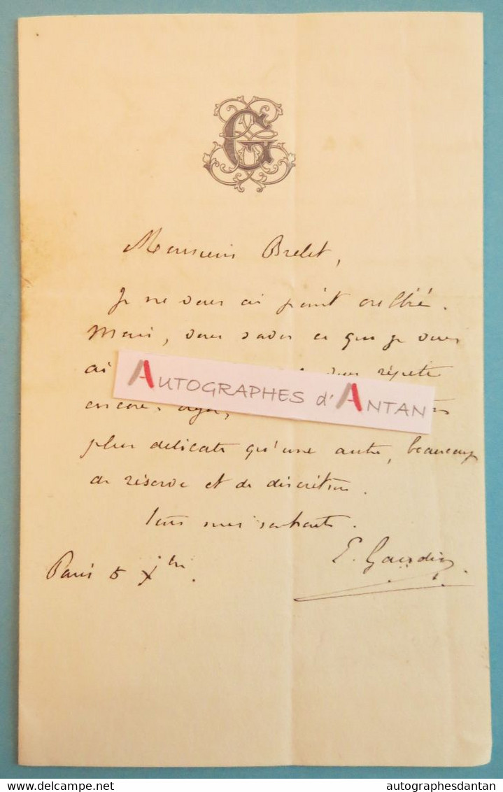 L.A.S Emile GAUDIN - Avocat & Homme Politique - BRELET - Chateau De Halloy La Haie Fouassière Lettre Autographe LAS - Politisch Und Militärisch