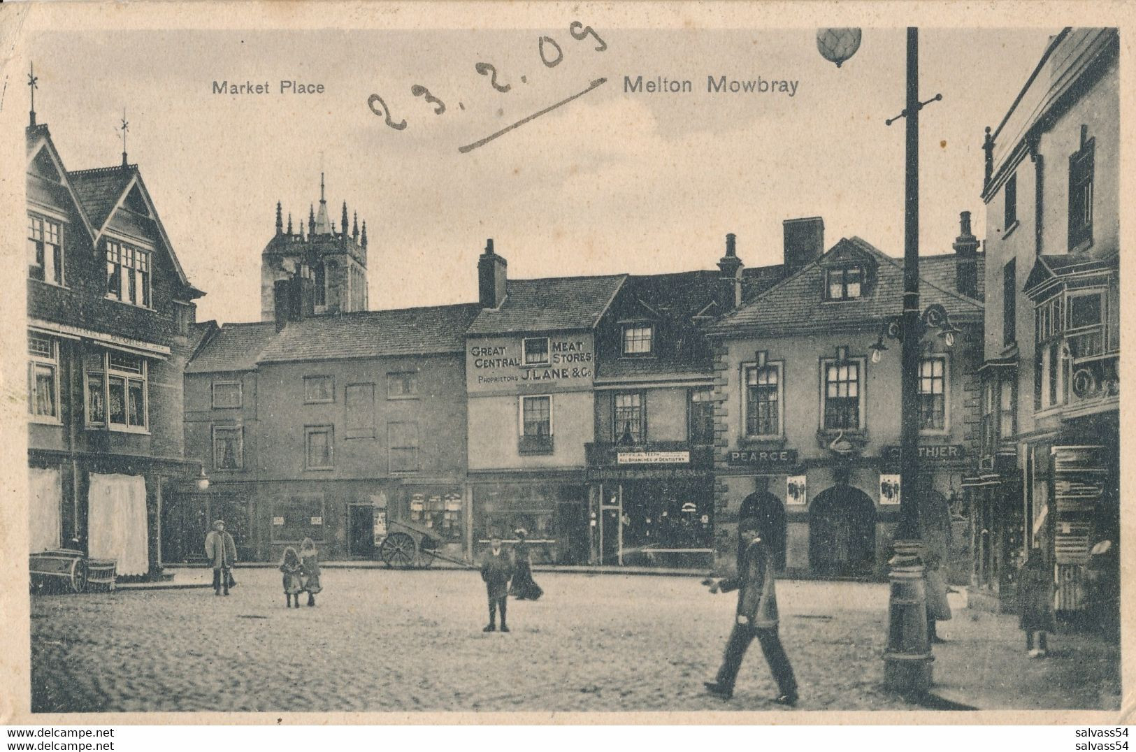 ANGLETERRE - ROYAUME-UNI - ENGLAND : MELTON MOWBRAY - Market Place (1909) - Autres & Non Classés