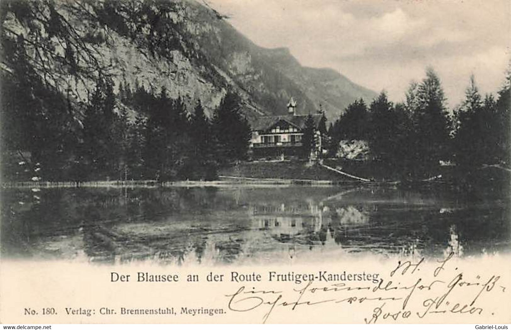 Der Blausee An Der Route Frutigen-Kandersteg 1904 - Frutigen