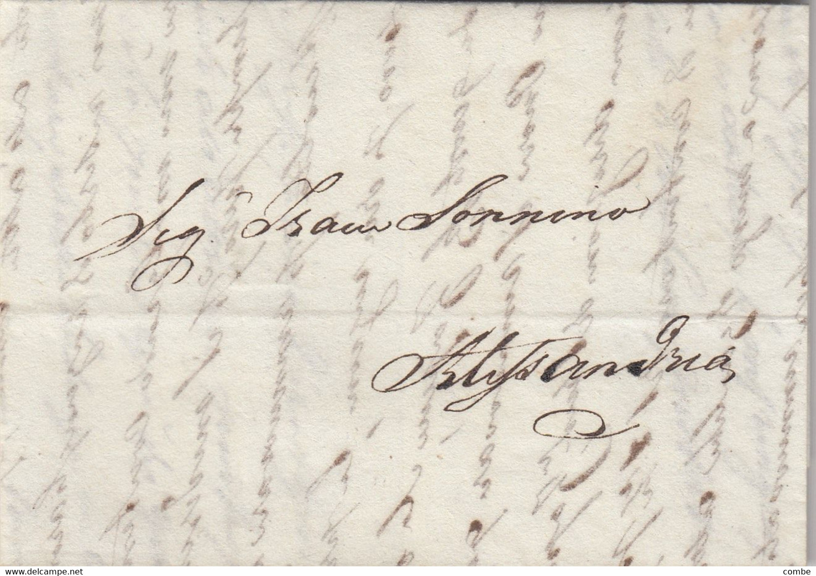 OLD LETTER . 1836. CAIRO TO ALESSANDRIA. WRITTEN IN GERMAN - Préphilatélie