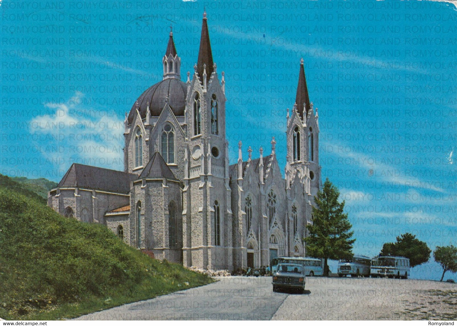 CARTOLINA  CASTELPETROSA,ISERNIA,MOLISE,SANTUARIO DI MARIA SS ADDOLORATA-LA FACCIATA-STORIA,BELLA ITALIA,VIAGGIATA 1974 - Isernia