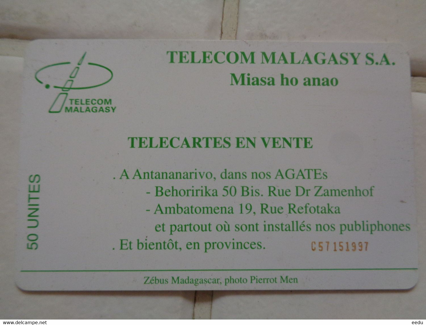 Madagascar Phonecard - Madagaskar