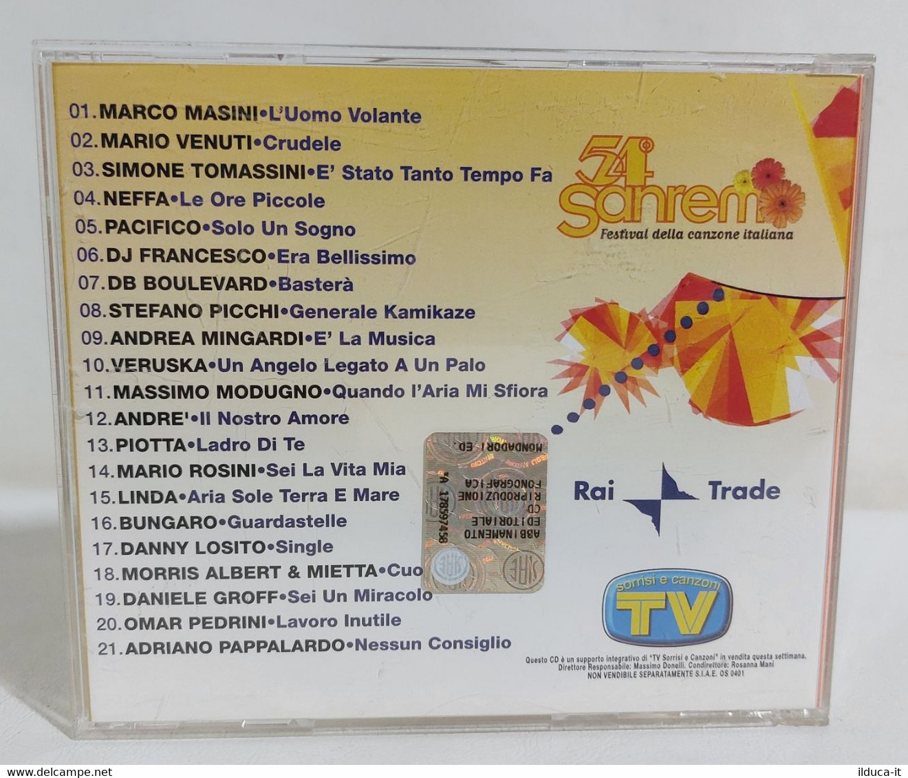I110399 CD - 54° Festival Sanremo (Masini Venuti Piotta Pedrini Pappalardo...) - Hit-Compilations