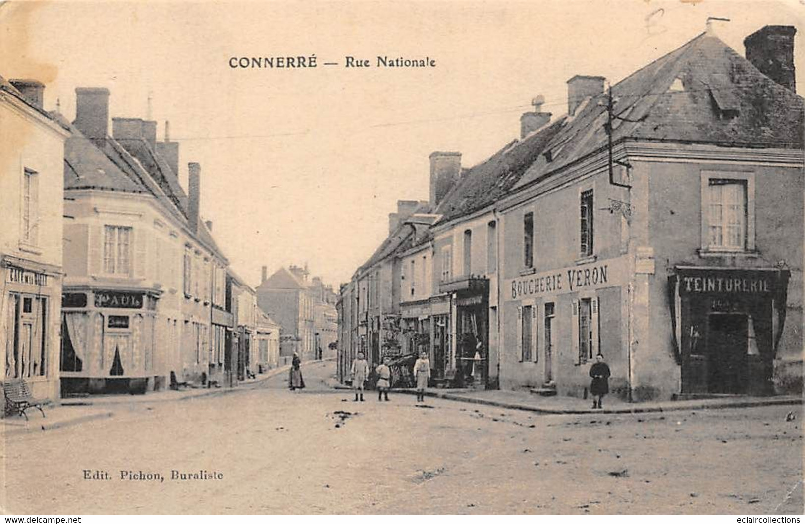 Connerré        72        Rue Nationale  Boucherie Veron       (voir Scan) - Connerre