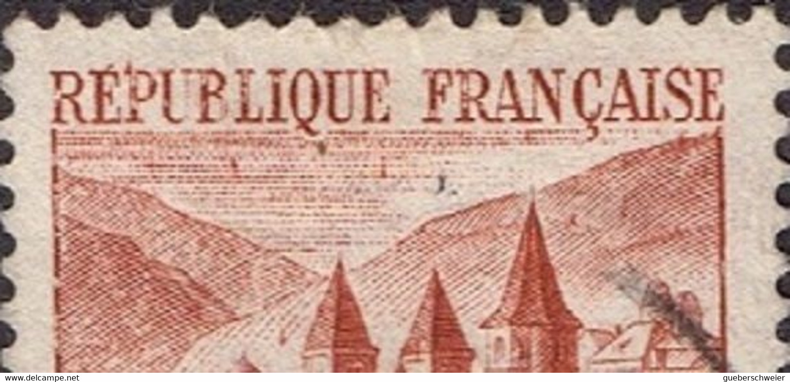 FR VAR 18 - FRANCE N° 792 Obl. Variété Cadre Interrompu Et Lettres Blanches - Oblitérés