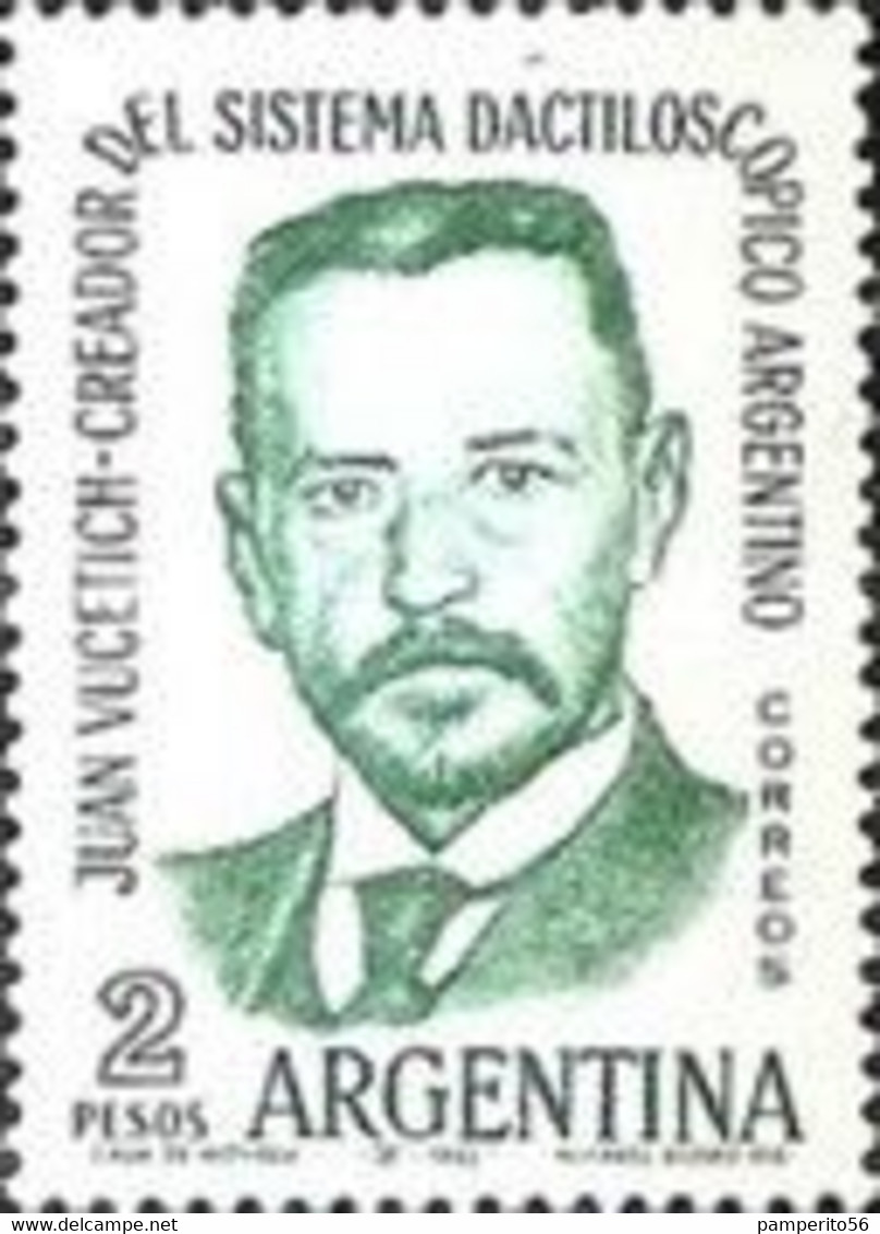 ARGENTINA - AÑO 1962 - Juan Vucetich. Policía Creador De La Identificación De Las Personas Mediante Sus Huellas Dactilar - Used Stamps